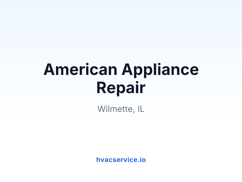 American Appliance Repair