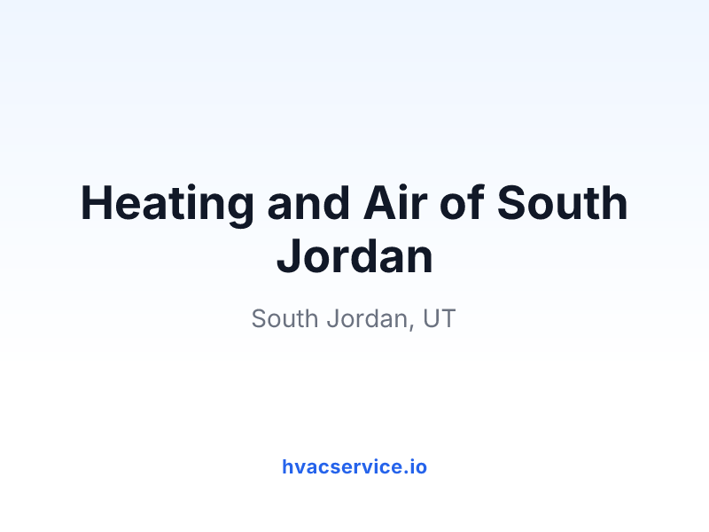 Heating and Air of South Jordan