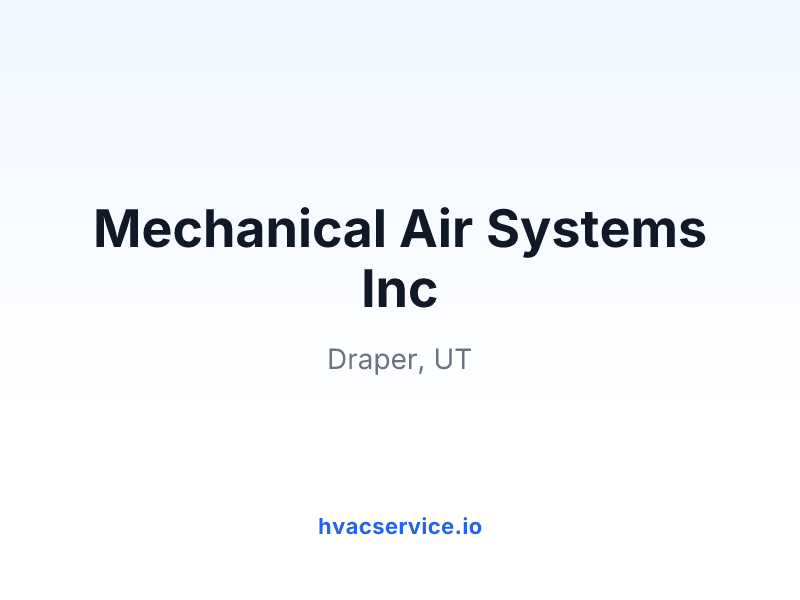 Mechanical Air Systems Inc