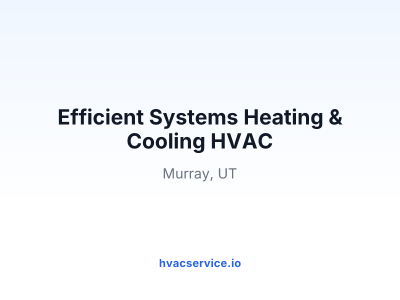 Efficient Systems Heating & Cooling HVAC