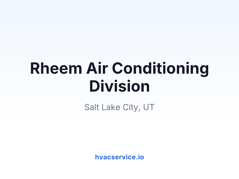 Rheem Air Conditioning Division