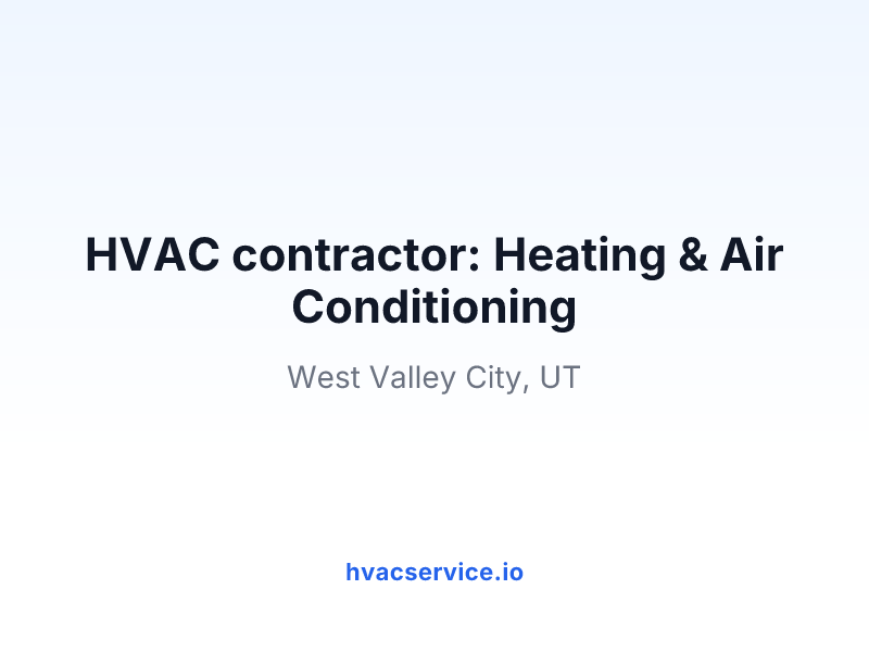 HVAC contractor: Heating & Air Conditioning