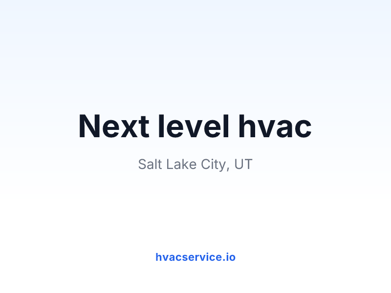 Next level hvac