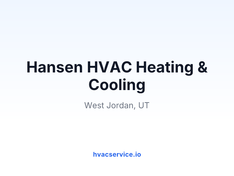Hansen HVAC Heating & Cooling