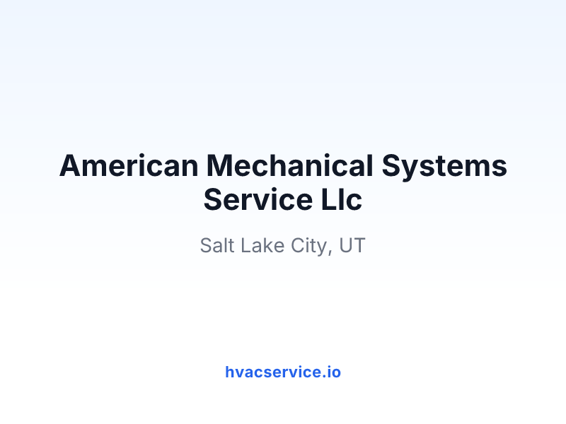 American Mechanical Systems Service Llc