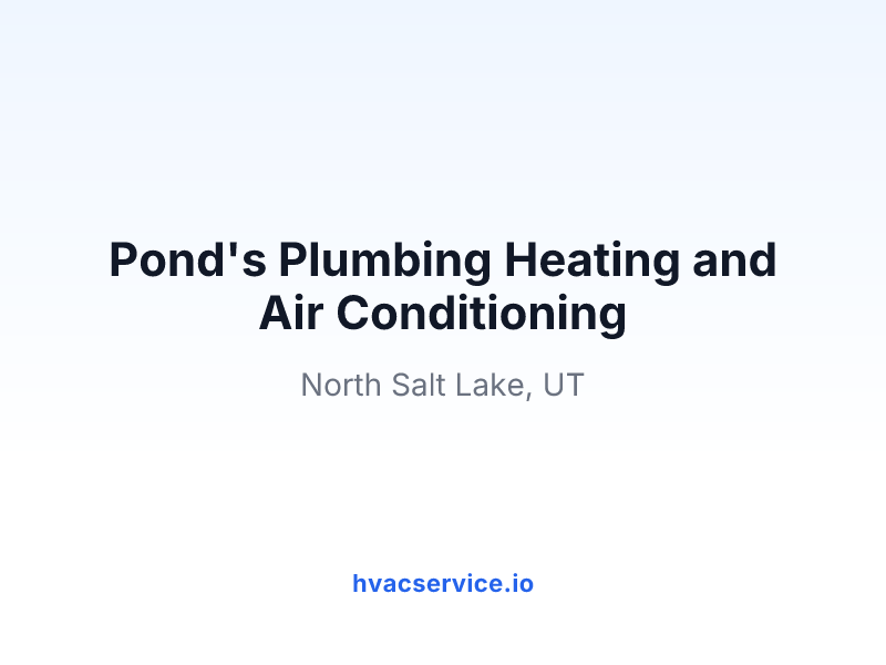 Pond's Plumbing Heating and Air Conditioning