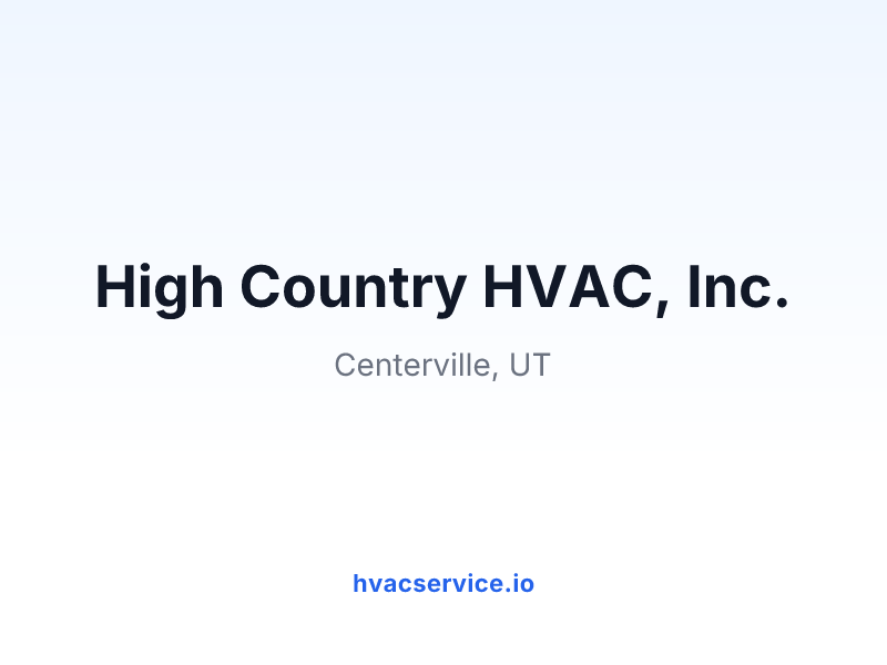 High Country HVAC, Inc.