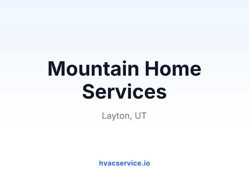 Mountain Home Services