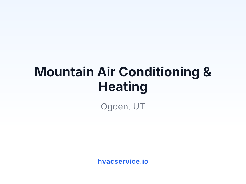 Mountain Air Conditioning & Heating