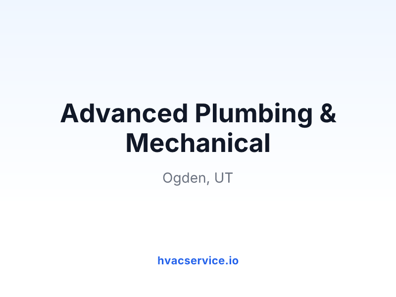 Advanced Plumbing & Mechanical