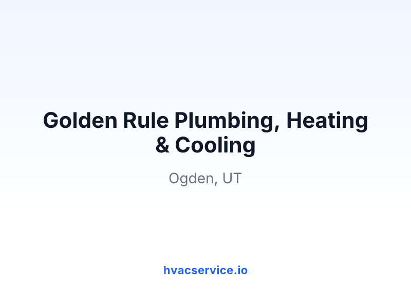 Golden Rule Plumbing, Heating & Cooling