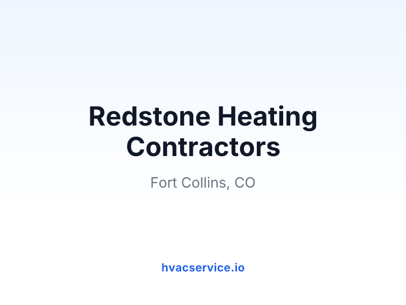 Redstone Heating Contractors