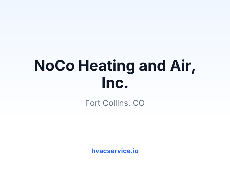 NoCo Heating and Air, Inc.