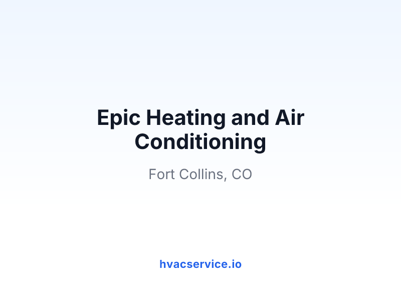 Epic Heating and Air Conditioning