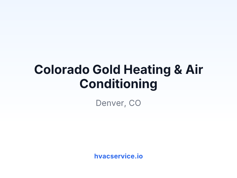 Colorado Gold Heating & Air Conditioning