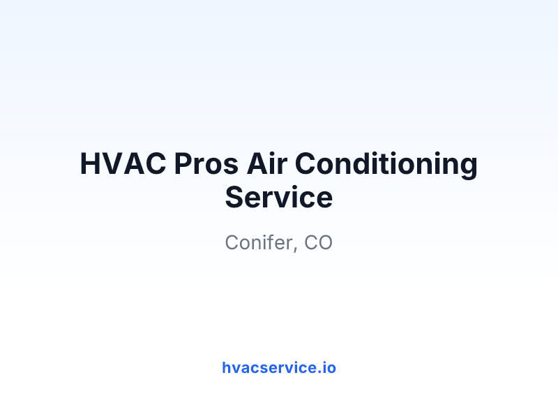 HVAC Pros Air Conditioning Service