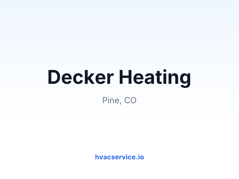 Decker Heating