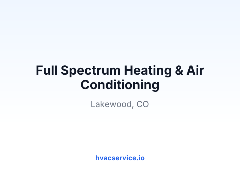 Full Spectrum Heating & Air Conditioning