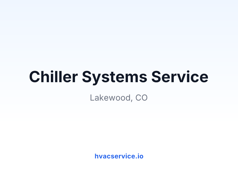 Chiller Systems Service