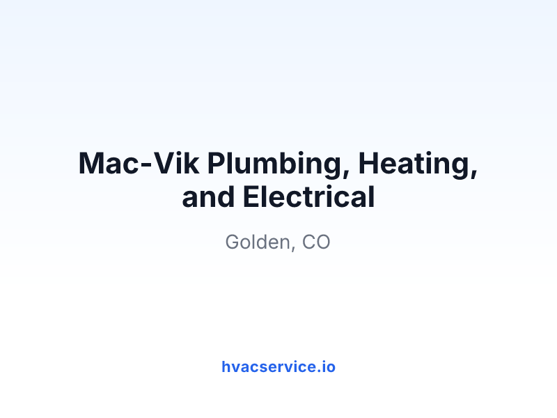 Mac-Vik Plumbing, Heating, and Electrical