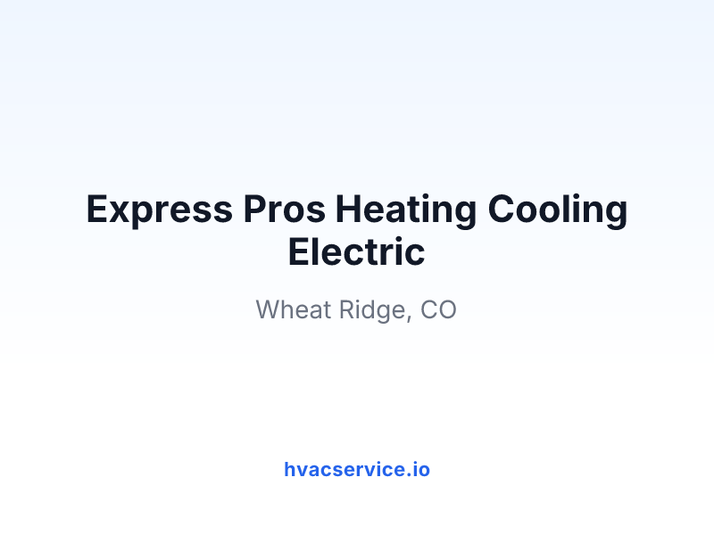 Express Pros Heating Cooling Electric
