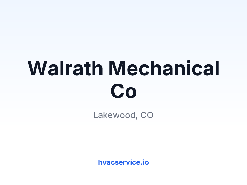 Walrath Mechanical Co
