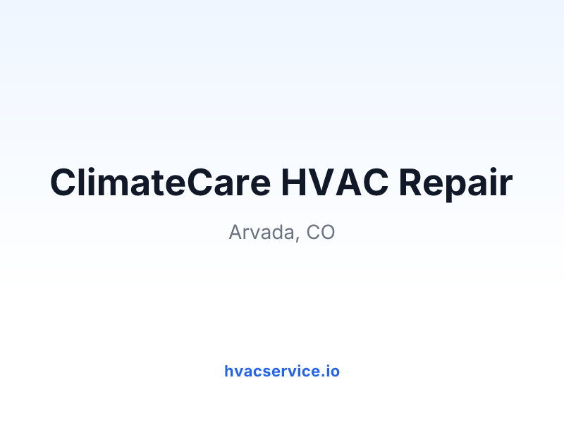 ClimateCare HVAC Repair