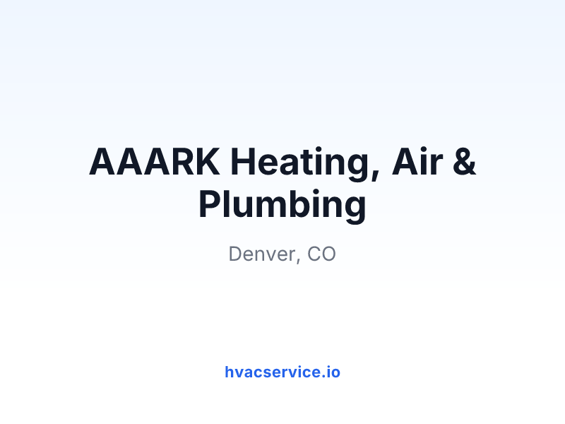 AAARK Heating, Air & Plumbing