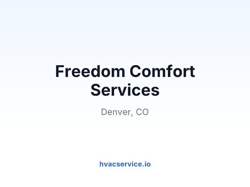 Freedom Comfort Services