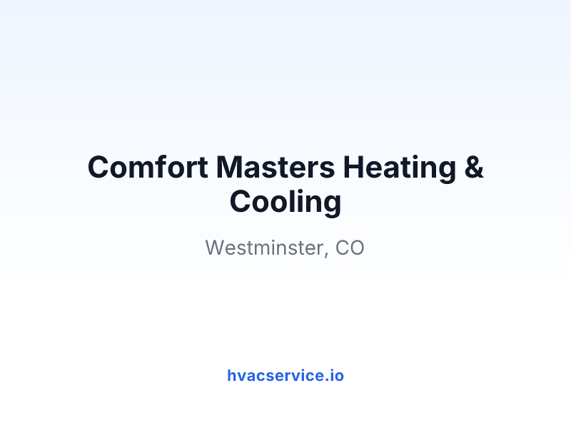Comfort Masters Heating & Cooling