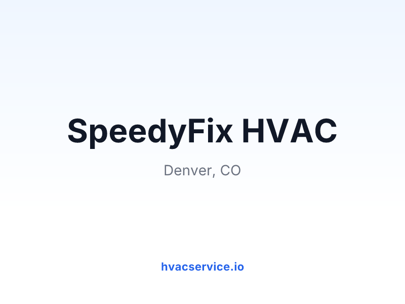 SpeedyFix HVAC