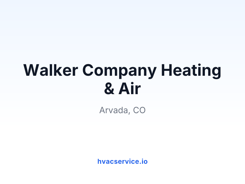 Walker Company Heating & Air