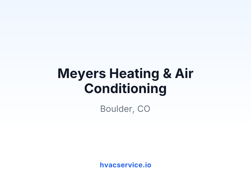 Meyers Heating & Air Conditioning