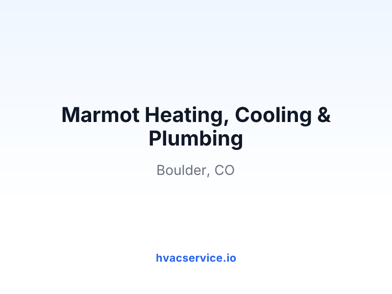 Marmot Heating, Cooling & Plumbing