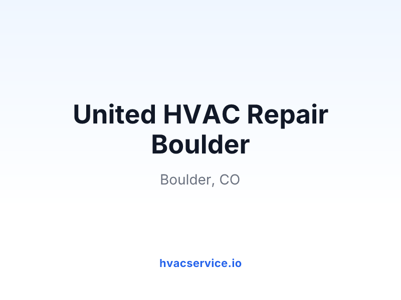 United HVAC Repair Boulder