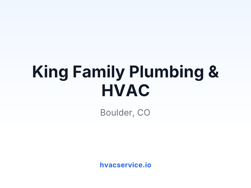 King Family Plumbing & HVAC