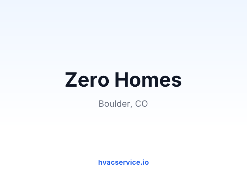 Zero Homes