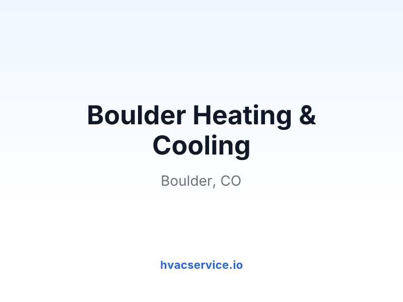 Boulder Heating & Cooling