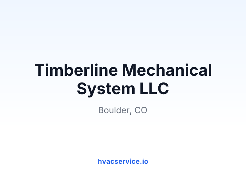 Timberline Mechanical System LLC