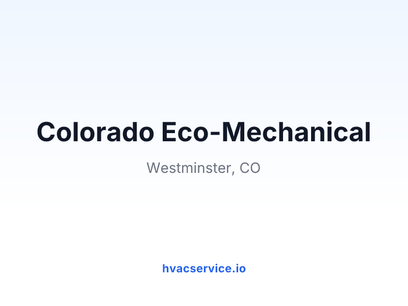 Colorado Eco-Mechanical