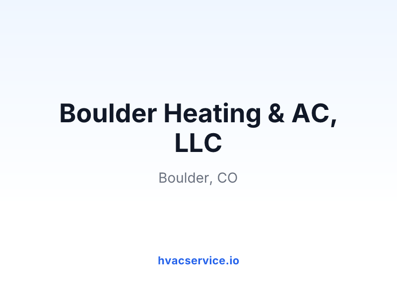 Boulder Heating & AC, LLC