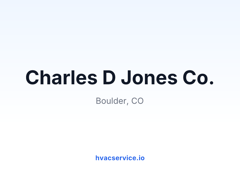 Charles D Jones Co.