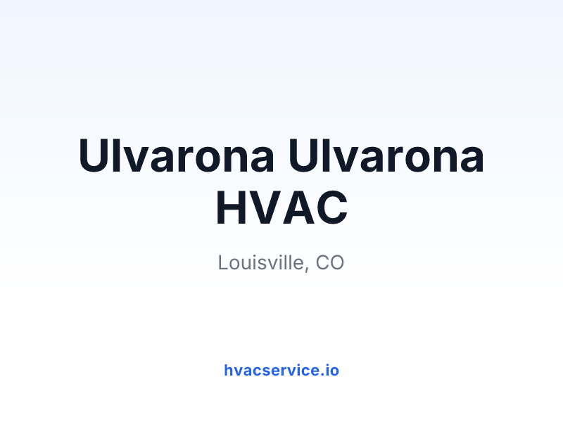 Ulvarona Ulvarona HVAC