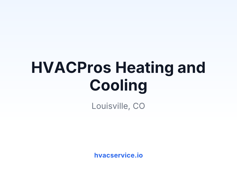 HVACPros Heating and Cooling