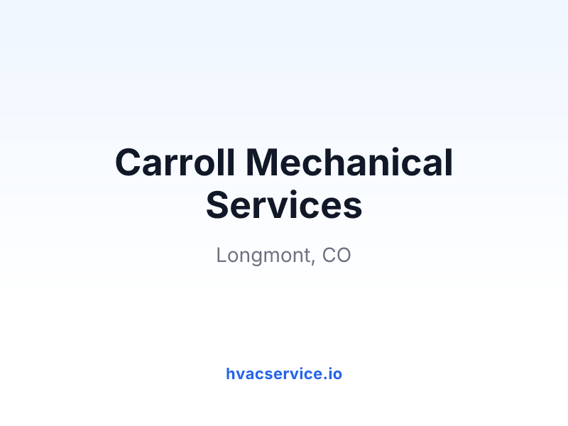 Carroll Mechanical Services