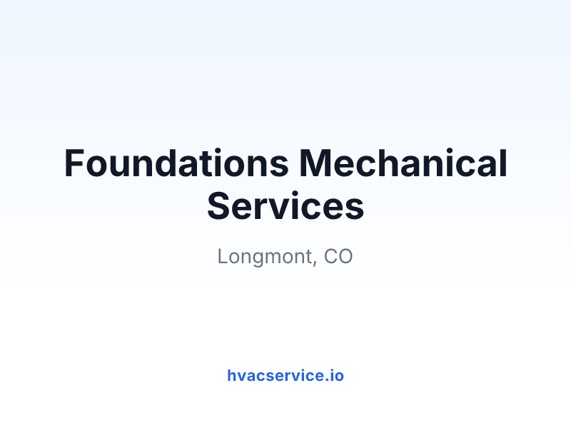 Foundations Mechanical Services