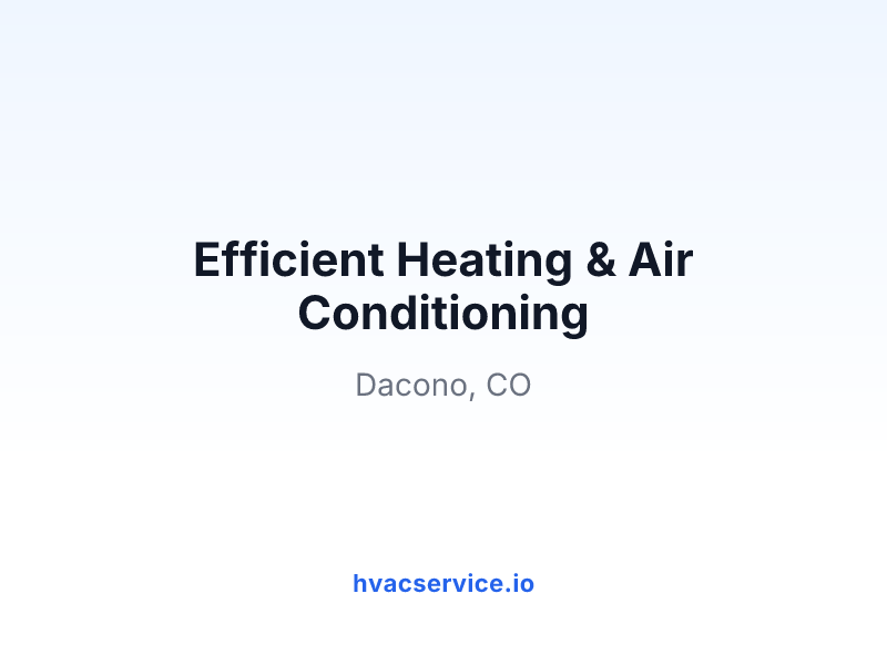 Efficient Heating & Air Conditioning
