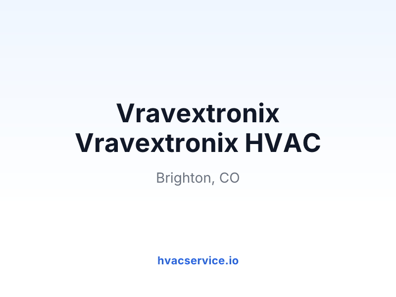 Vravextronix Vravextronix HVAC