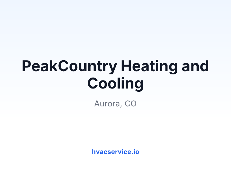 PeakCountry Heating and Cooling