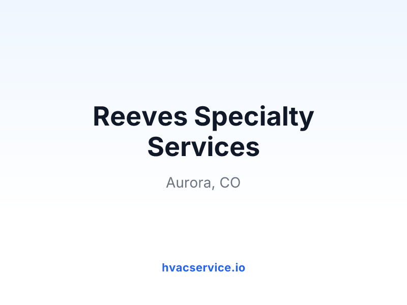 Reeves Specialty Services